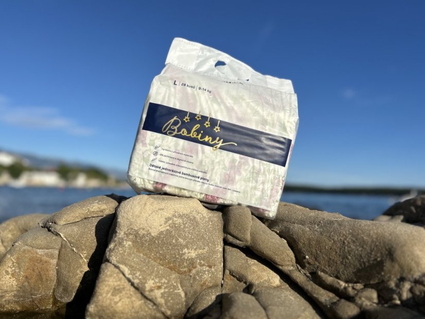 Bambusové pleny – Pusinky - Velikost: L (9-14 kg) 28 ks