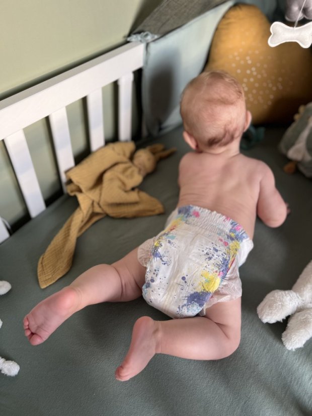 Bambusové pleny – Cákance - Velikost: M (6-11 kg) 32 ks